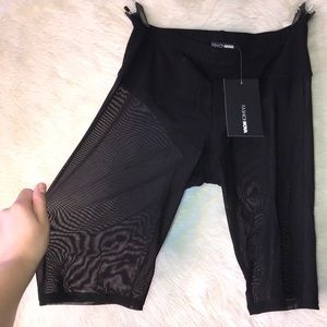 ❌ FASHION NOVA BLACK MESH BIKER SHORTS ❌NEVER WORN